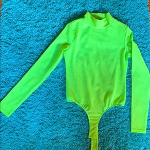 Neon Green Polyester Onsie